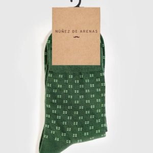 Calcetines Hombre Verde con Cuadritos