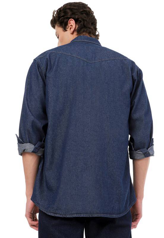 Camisa Básica 202 Lec Lee para Hombre - Índigo Oscuro - Imagen 3
