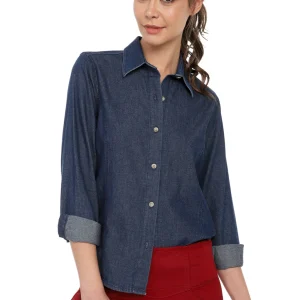 Blusa De Jean Para Mujer Basic Lec Lee Indigo Medio
