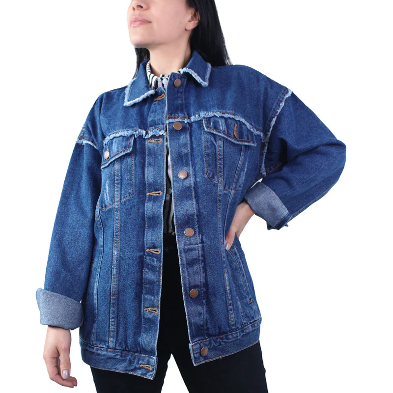Chaqueta Denim para Mujer Lec Lee - Índigo Medio - Imagen 2