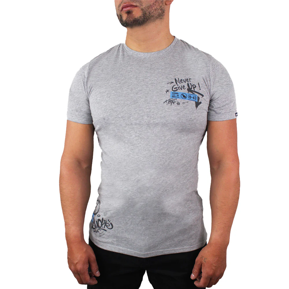 Camiseta slim fit para hombre Lec Lee - Gris - Imagen 2