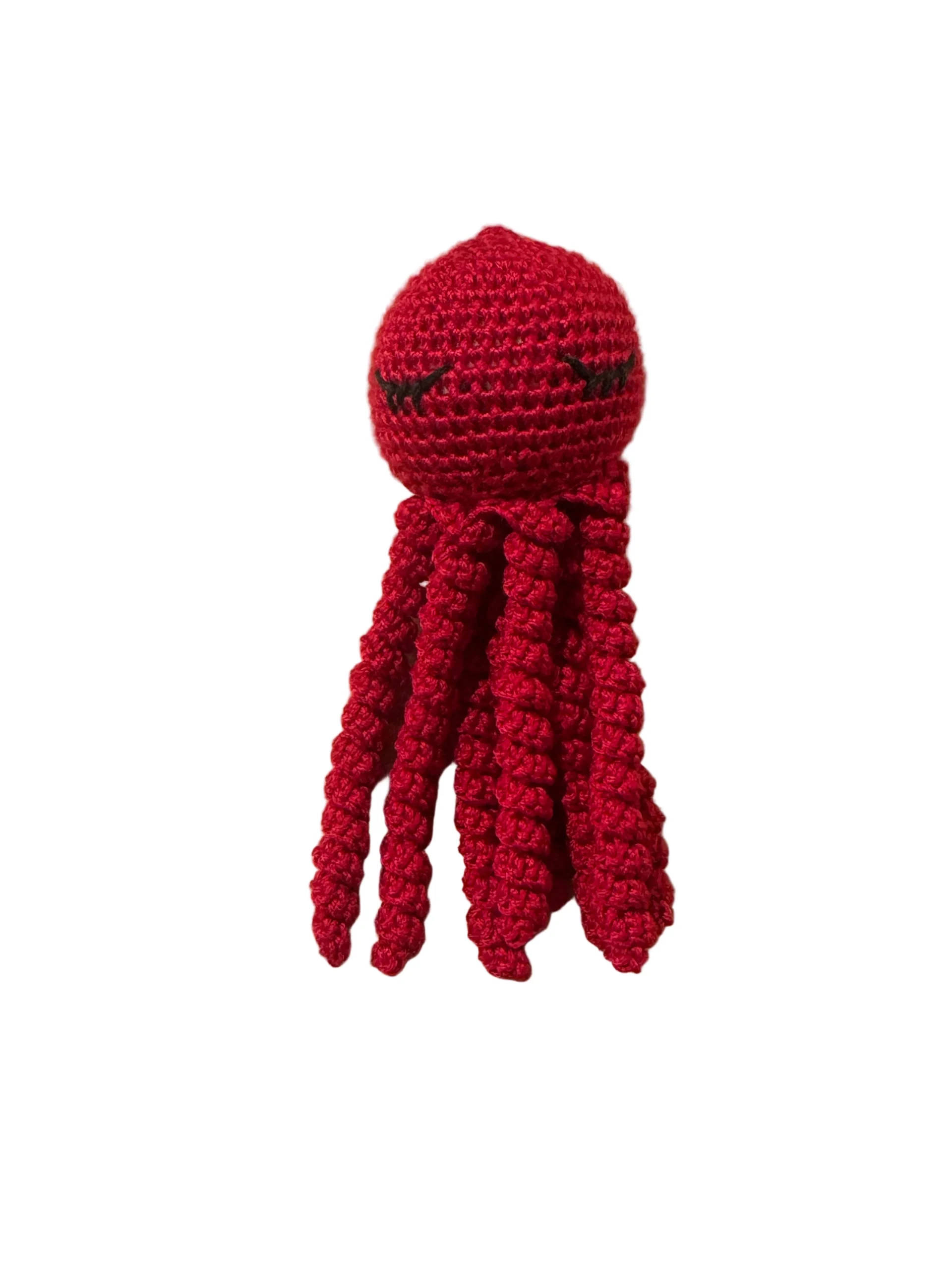 Pulpo Crochet Granate o Rojo - Imagen 2