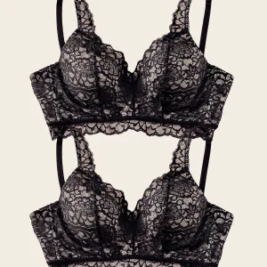 Paquete x 2 sujetadores en encaje ideales para pecho pesado Sexy Support