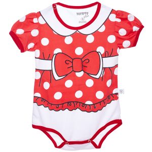 Body para Niña Rojo con Lunares Blancos