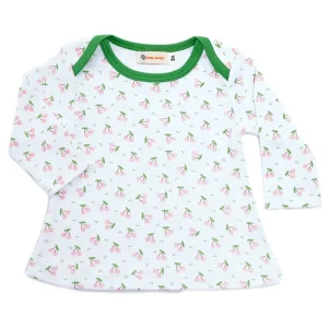 Camiseta para Bebé Niña Blanca con Cerezas