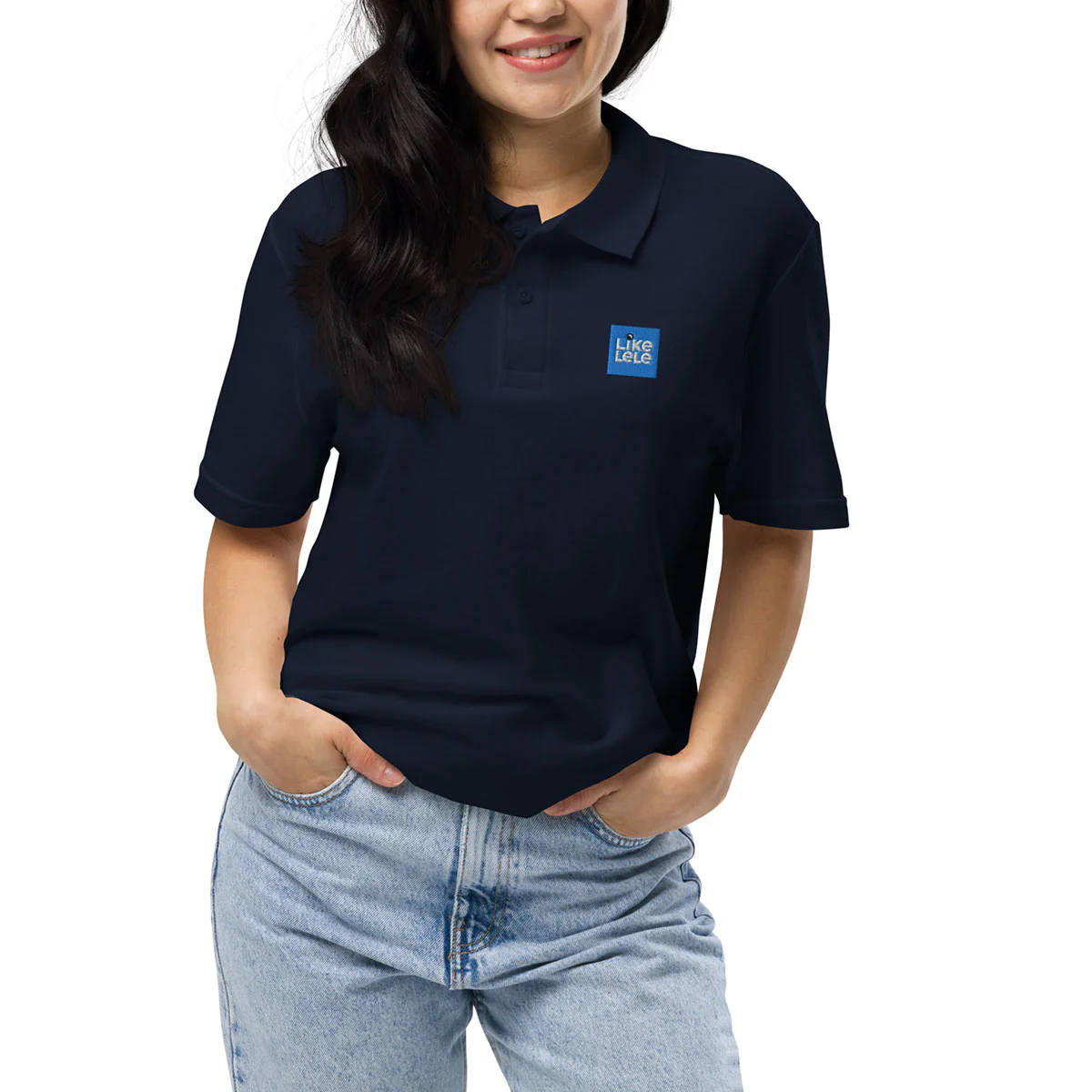 LIKELELE world · Polo m/corta·Hombre/Unisex · Basic·Navy-321c1f - Imagen 7