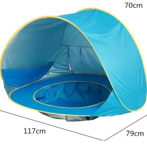 Tienda de Playa Portatil para Bebes Celeste
