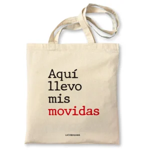 Bolsa de tela «Aquí llevo mis movidas»