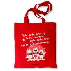 Bolsa de tela roja «Ande, ande, ande, la marimorena»