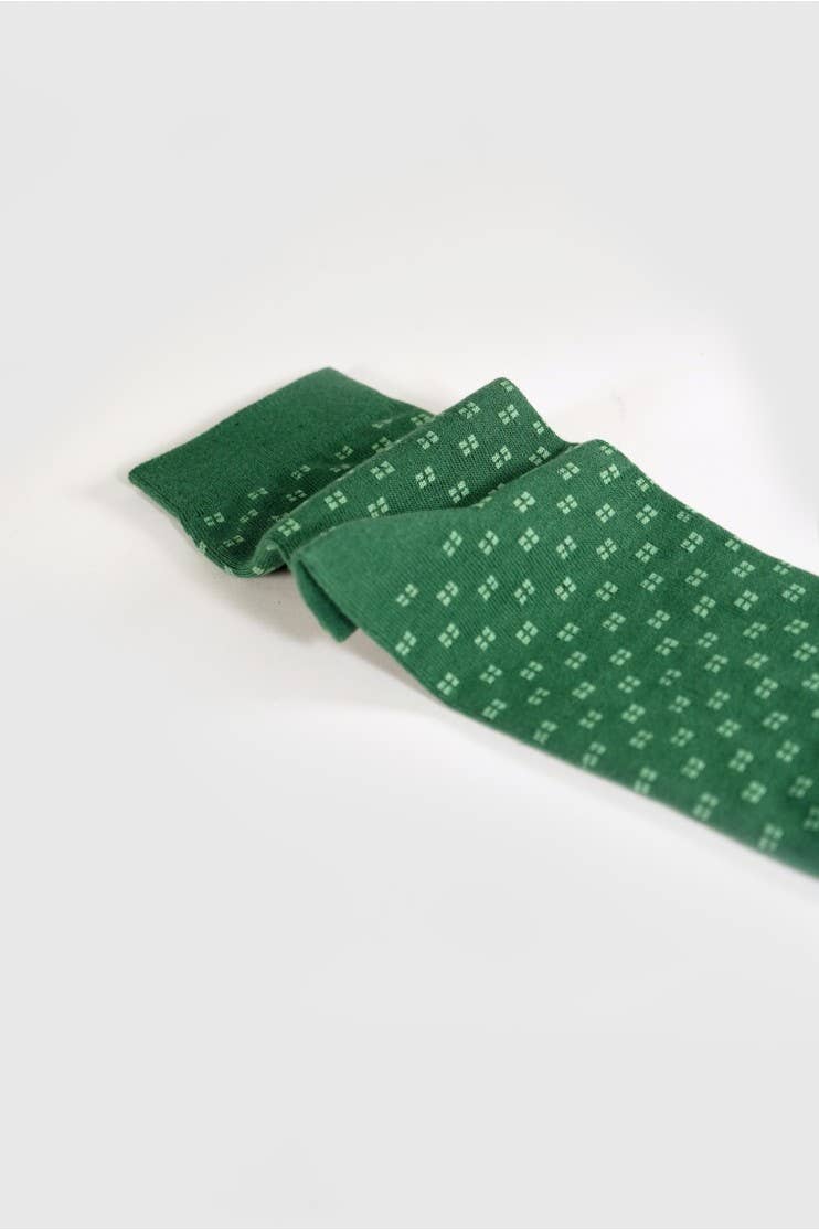 Calcetines Hombre Verde con Cuadritos - Imagen 3
