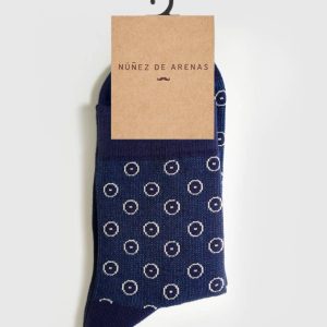 Calcetines Hombre Azules con Circulitos